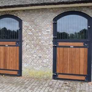 external timber and glass barn doors