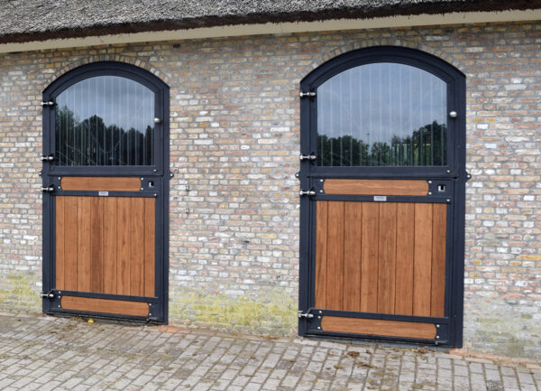 external timber and glass barn doors