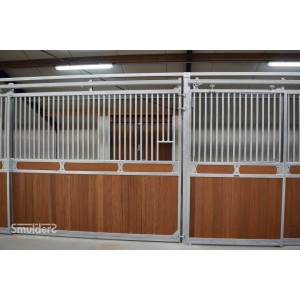 Timber and steel sliding stable panel gates
